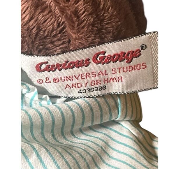 Curious George Blue & White Pajamas  & Yellow Blanket Stuffed Animal Toy Collect - Picture 5 of 5